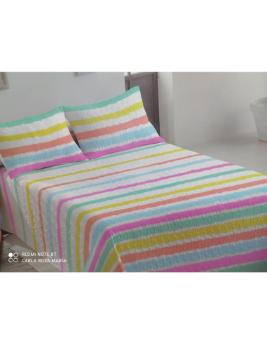 COLCHA BOUTI CAMA 90 LINEAS COLORES