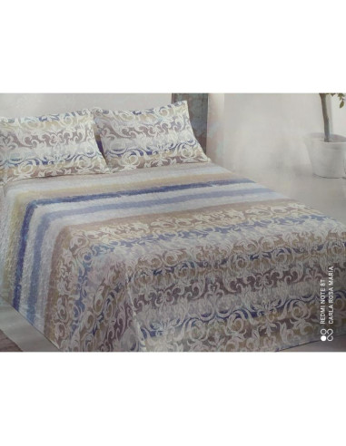 COLCHA BOUTI CAMA 90 TONOS BEIG, AZUL, MALVA