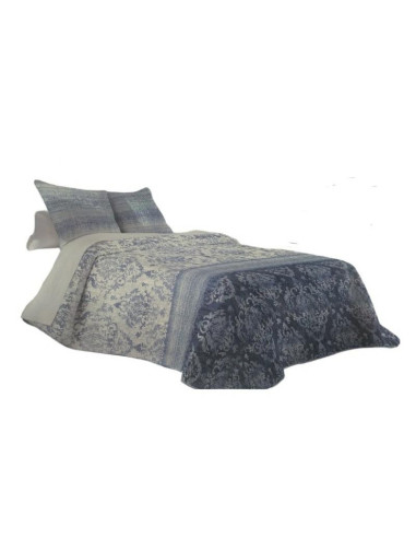 COLCHA BOUTI CAMA 135 REVERSIBLE AZUL