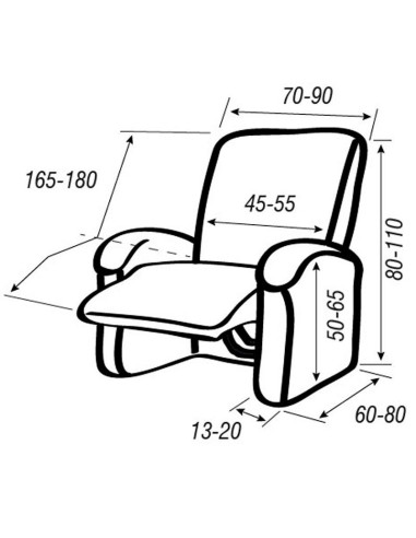 FUNDA SILLÓN RELAX MULTIELÁSTICA PIES JUNTOS