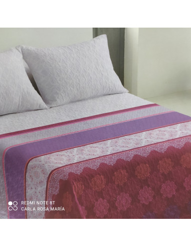 COLCHA BOUTI CAMA 105 ROSA/MORADO