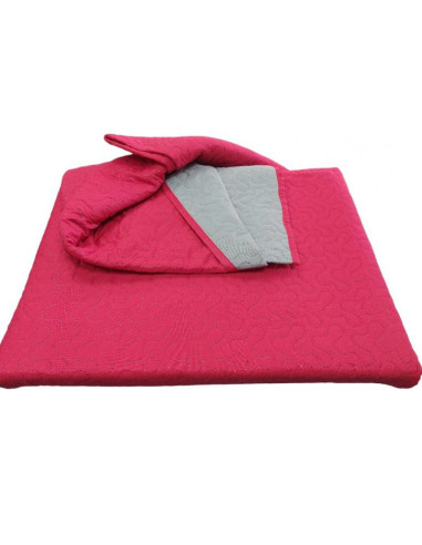 COLCHA BOUTI CAMA 135 LISO FUXIA/GRIS