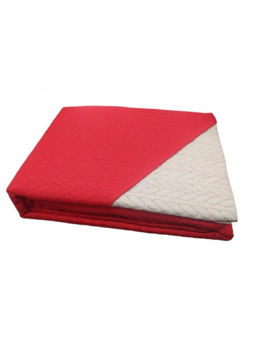 COLCHA BOUTI CAMA 150 ROJO/BEIG