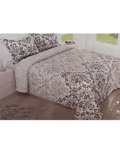 COLCHA BOUTI REVERSIBLE CAMA 135 GRIS