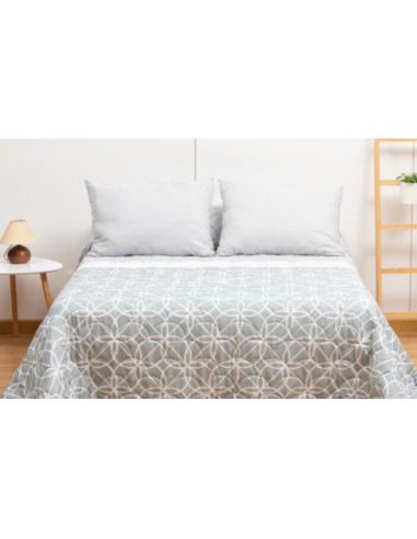 COLCHA BOUTI REVERSIBLE CAMA 90 GRIS