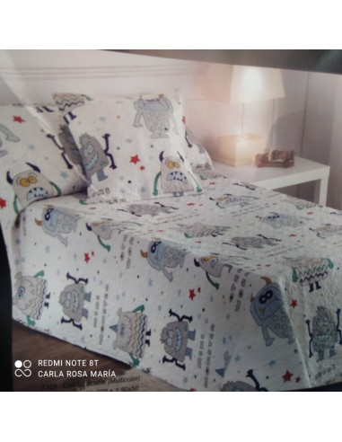 COLCHA INFANTIL REVERSIBLE CAMA 105