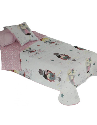 COLCHA BOUTI REVERSIBLE CAMA 105 CHICAS /FLORES