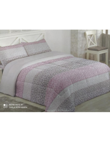 EDREDÓN SHERPA CAMA 160-180 GRIS LILA