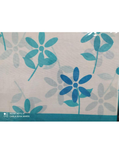 JUEGO DE SÁBANAS FLOR AZUL CAMA 90