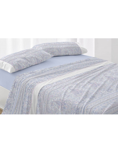 JUEGO DE SÁBANAS CALIDAD SUPERIOR CAMA 150 AZUL