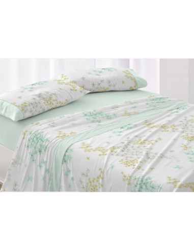 JUEGO DE SÁBANAS CAMA 135 CALIDAD SUPERIOR VERDE