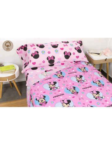 JUEGO DE SÁBANAS CAMA 105 MINNIE