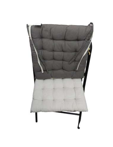 COJÍN PARA SILLA 40X40 REVERSIBLE GRIS CLARO/GRIS OSCURO