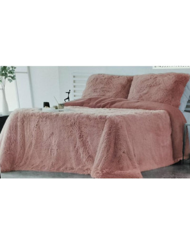 REBAJA EDREDÓN SHERPA (BORREGUITO) SUAVE ROSA 200x270 (105)