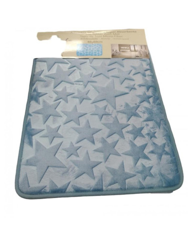 ALFOMBRILLA ESTRELLAS CELESTE ANTIDESLIZANTE 40X60