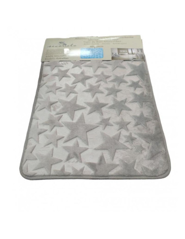 ALFOMBRILLA ESTRELLAS GRIS 40X60