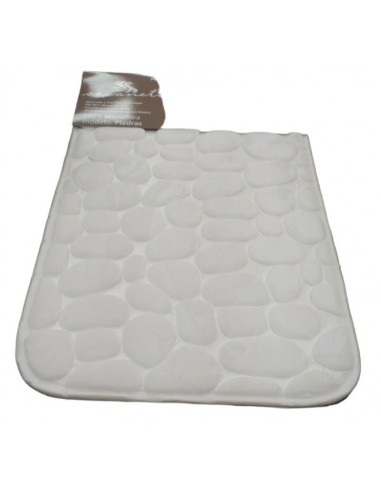 ALFOMBRILLA EFECTO PIEDRA BLANCO ROTO 40X60