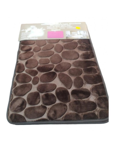 ALFOMBRILLA EFECTO PIEDRA CHOCOLATE 40X60