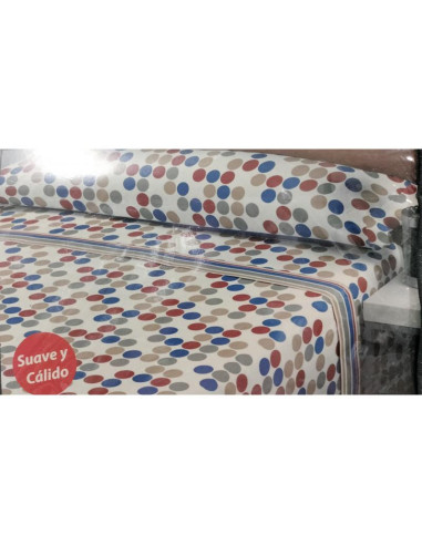 JUEGO DE SÁBANAS CORALINA GRANATE BEIG  CAMA 105