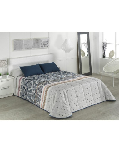 EDREDÓN JACQUARD CAMA 150  AZUL