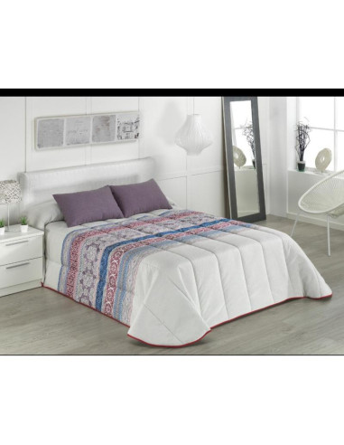 EDREDÓN JACQUARD CAMA 135 MORADO BEIG