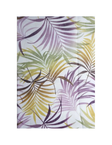 CORTINA TROPICAL MOSTAZA MALVA 140X265