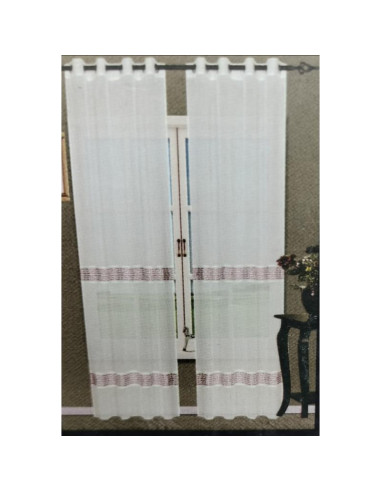 VISILLO SEMITRANSPARENTE 140X260 BLANCO  CENEFA GRANATE