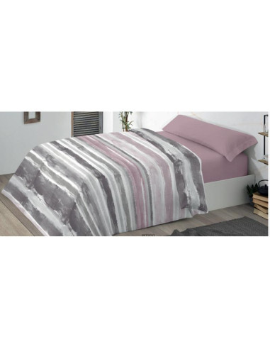 FUNDA NÓRDICA CAMA 105  (180X220) ROSA/GRIS