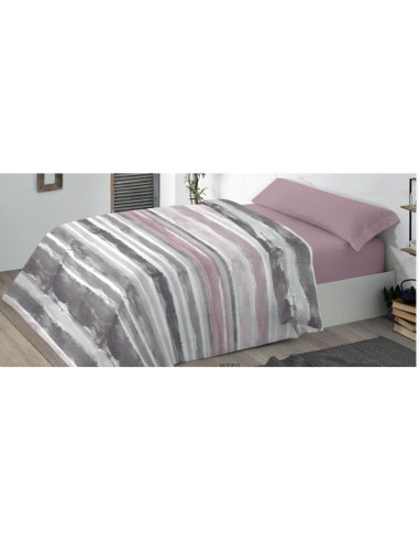 FUNDA NÓRDICA CAMA 90 (150X220) GRIS MORADO