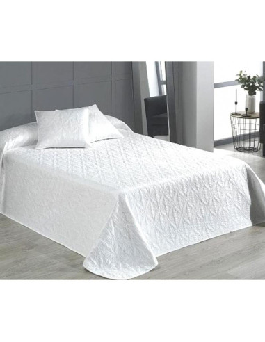 COLCHA BOUTY BLANCA CAMA 135DIBUJO EN RELIEVE 