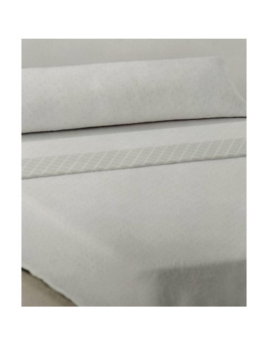 JUEGO DE SÁBANAS DE CORALINA CALIDAD SUPERIOR CAMA 180 GRIS