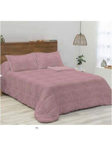 EDREDÓN SHERPA (BORREGUITO DEBAJO) CAMA 90 ROSA LISO