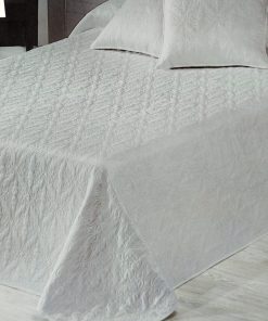 COLCHA TROYA GRIS LISA