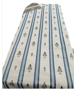 CORTINA FLOR DE LIS AZUL (RÚSTICA-PUERTA)