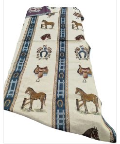 CORTINA RUSTICA CABALLOS 140X260