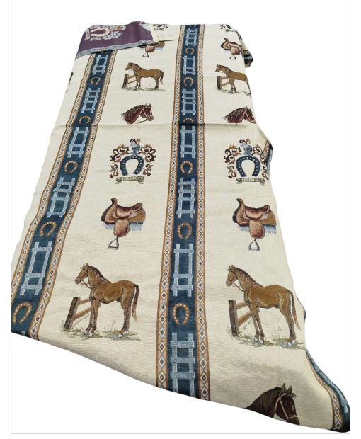 CORTINA RUSTICA CABALLOS 140X260