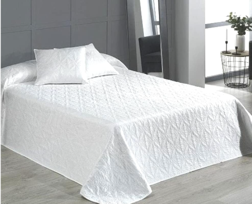 COLCHA TROYA LISA BLANCA