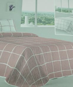 COLCHAS BOUTI CAMA 90 CUADROS ROSA