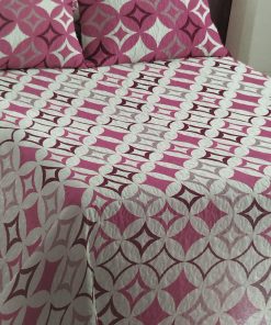COLCHA CAMA 105 ROSA