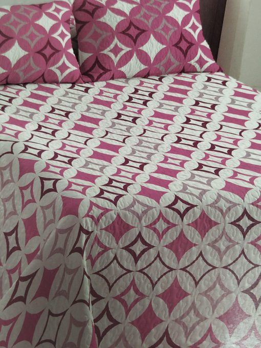 COLCHA CAMA 105 ROSA