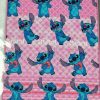 Colcha verano Stitch rosa 170x250