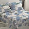 Colcha bouti reversible cama 135 patchwork azul/blanco