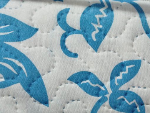 Colcha bouti verano cama 135 flores azul/blanco - Imagen 2