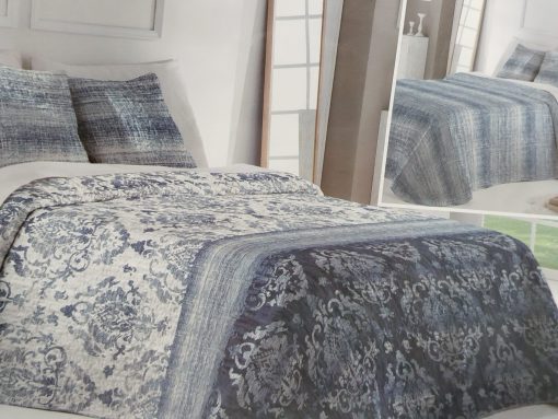 Colcha bouti reversible de verano cama 180 azul