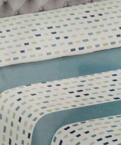 Sábanas cama 105 cuadros verdes gris