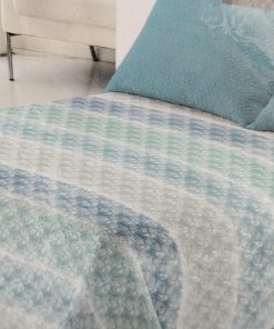COLCHA BOUTI SASA CAMA 135 TONOS VERDES REVERSIBLE