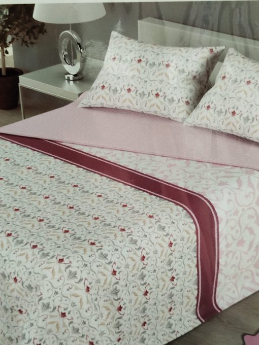 COLCHA CAMA 150 REVERSIBLE YAFFE ROSA