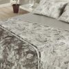 COLCHA BOUTI HOJAS GRIS CAMA 150