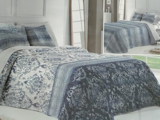 COLCHA BOUTI CAMA 180 REVERSIBLE AZUL