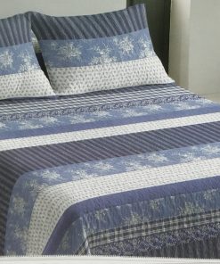 COLCHA BOUTI CAMA 135 AZUL BLANCA